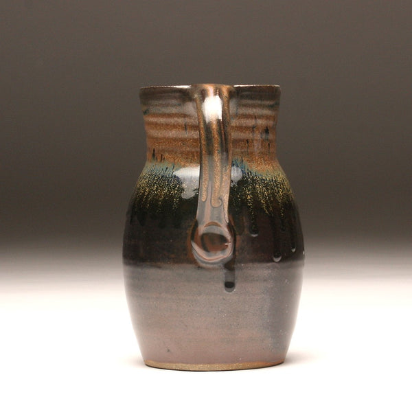 GH114 half-gallon pitcher woodfired purple and black