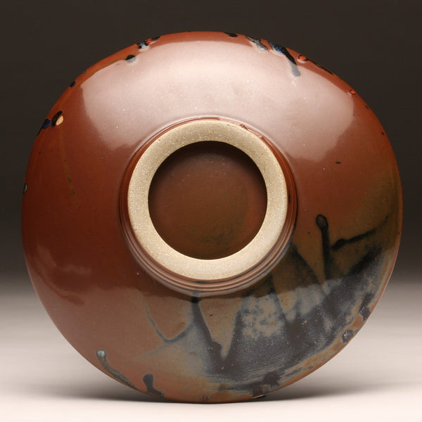 DH206 11" Landscape Platter in Blue, Red, Purple, and Tenmoku