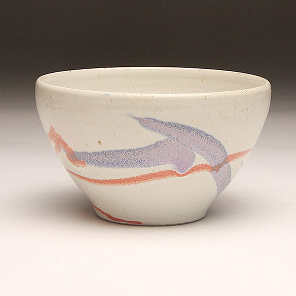 GH222 medium white trailed carnival bowl