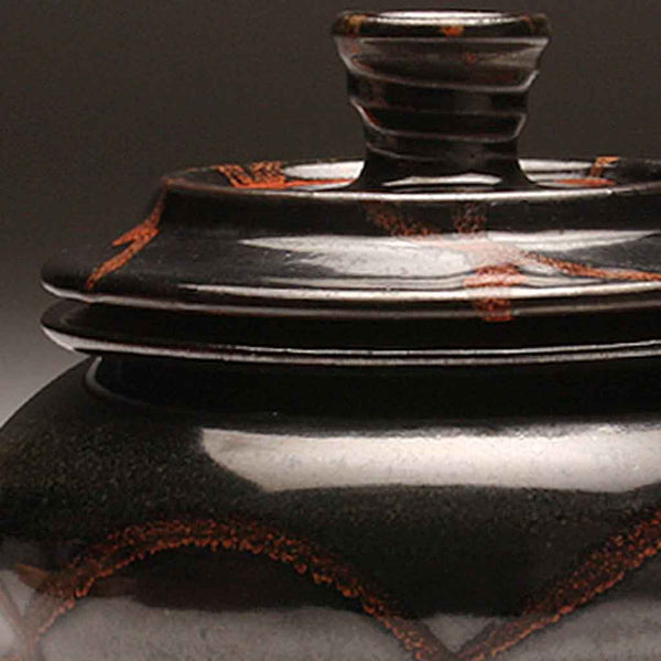 GH279 Black and Red Cookie Jar