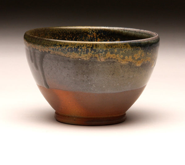 GH031 Small Woodfired Bowl Amber and Gold