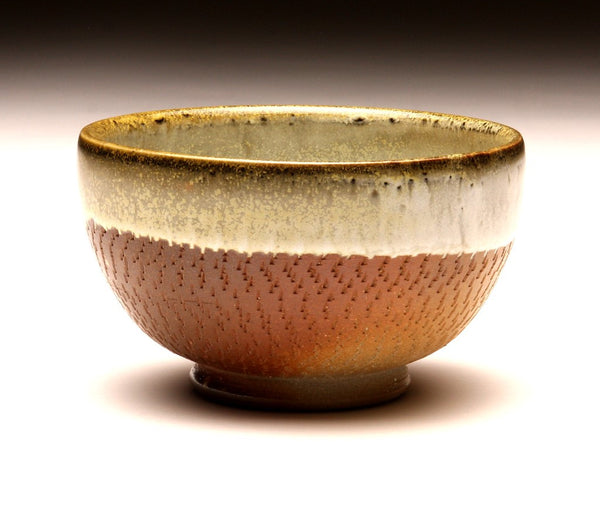 GH032 Small Wood Fired Bowl Chattered Texture