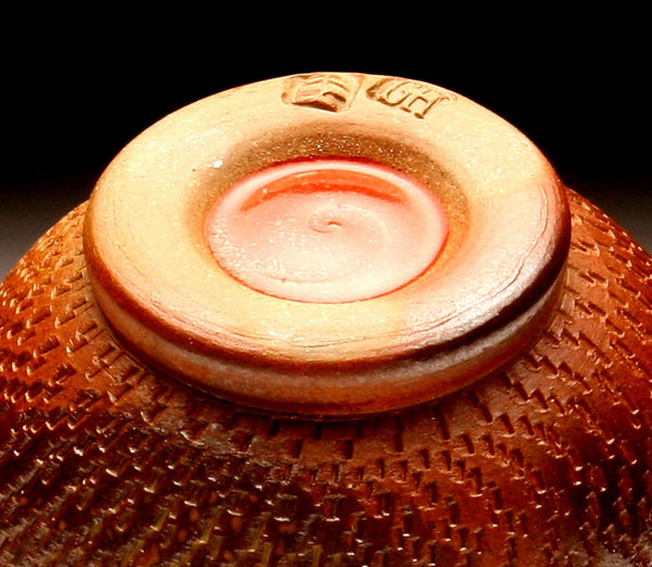 GH032 Small Wood Fired Bowl Chattered Texture