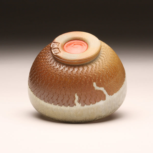 GH032 Small Wood Fired Bowl Chattered Texture