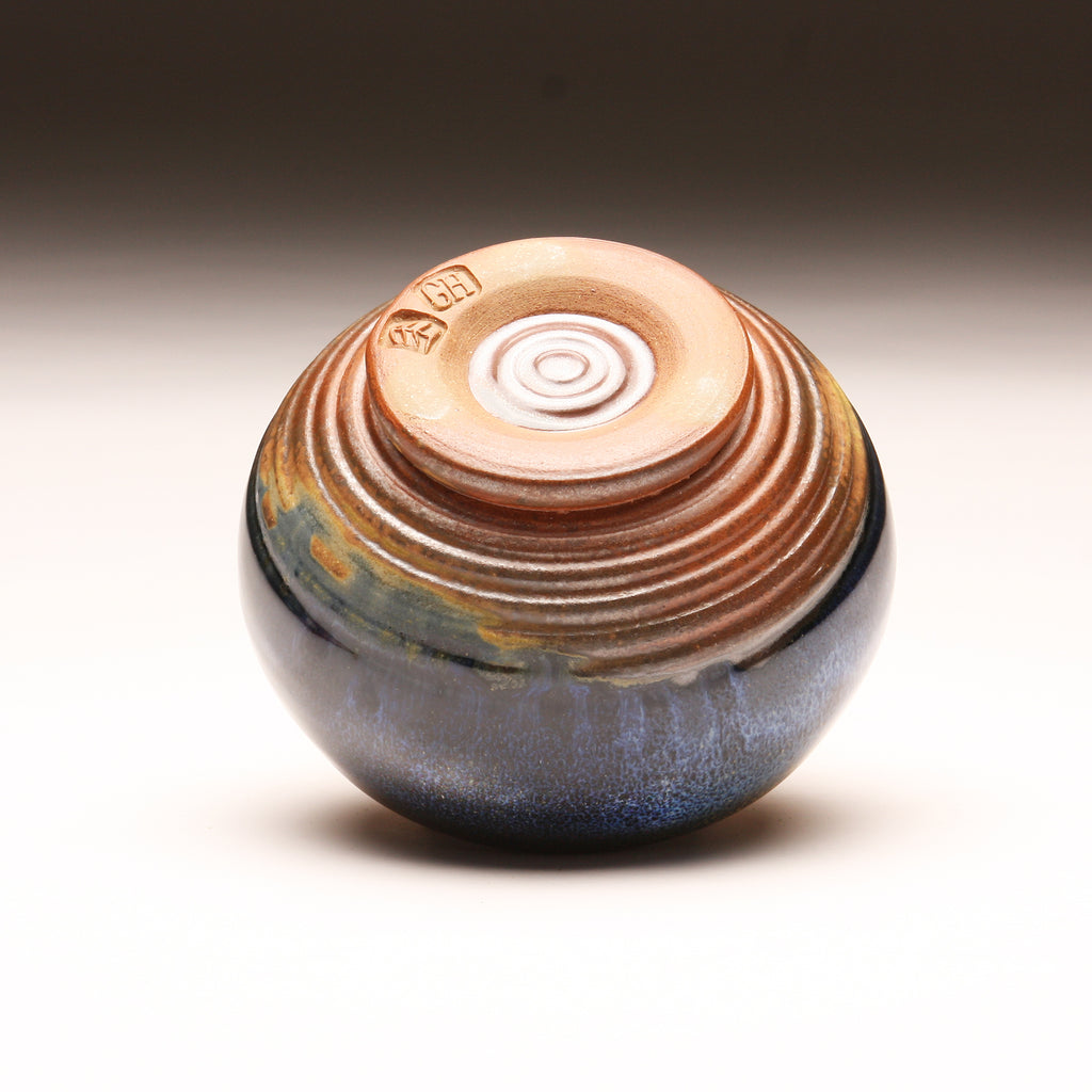 GH251 Small groovy rose bowl