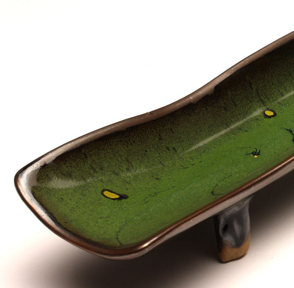 DH025 Relish Tray in Green, Chartreuse, and Black