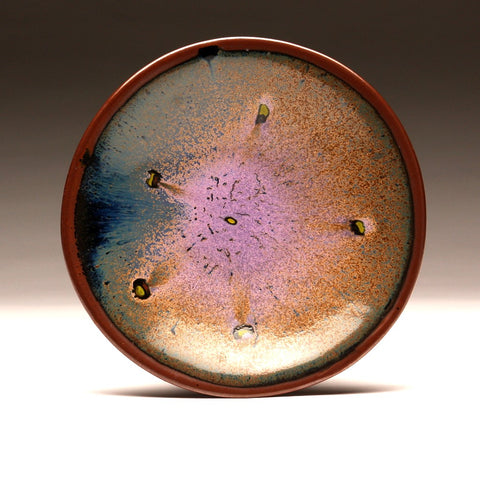 DH032 8" Purple Spotted Platter