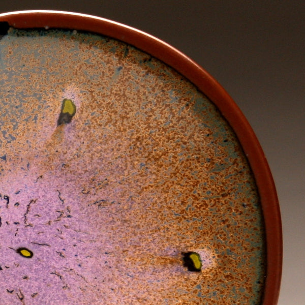 DH032 8" Purple Spotted Platter