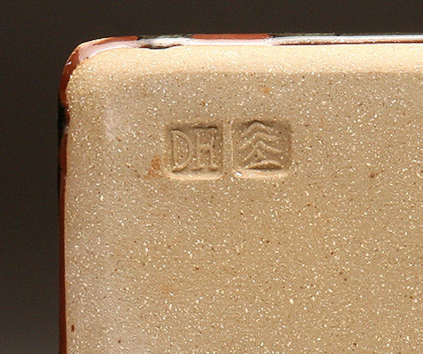 DH063 Square Plate with Trailed Glazes