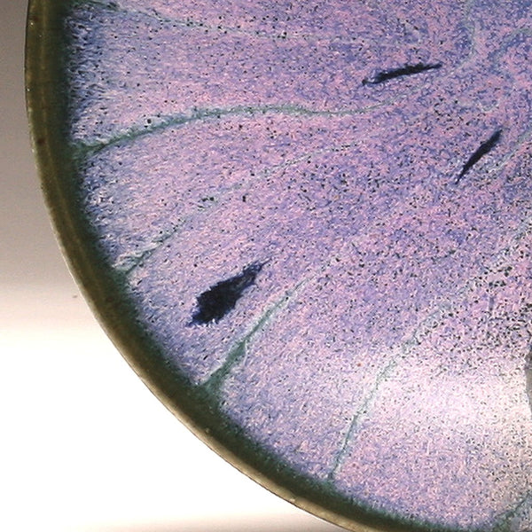 DH038 8" Purple and Teal Waves Platter