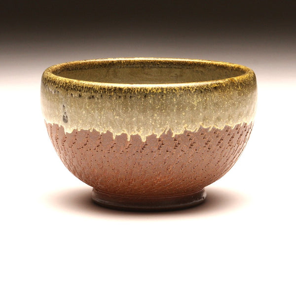 GH034 Small Wood Fired Bowl Chattered Texture