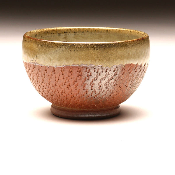 GH038 Small Wood Fired Bowl Chattered Texture