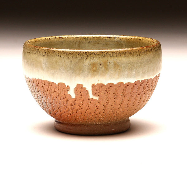 GH038 Small Wood Fired Bowl Chattered Texture