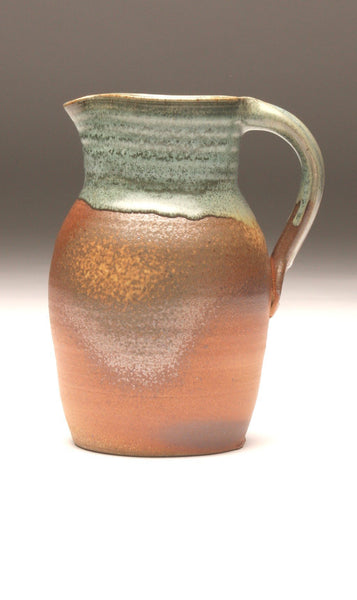 GH054 half-gallon pitcher woodfired teal and ash