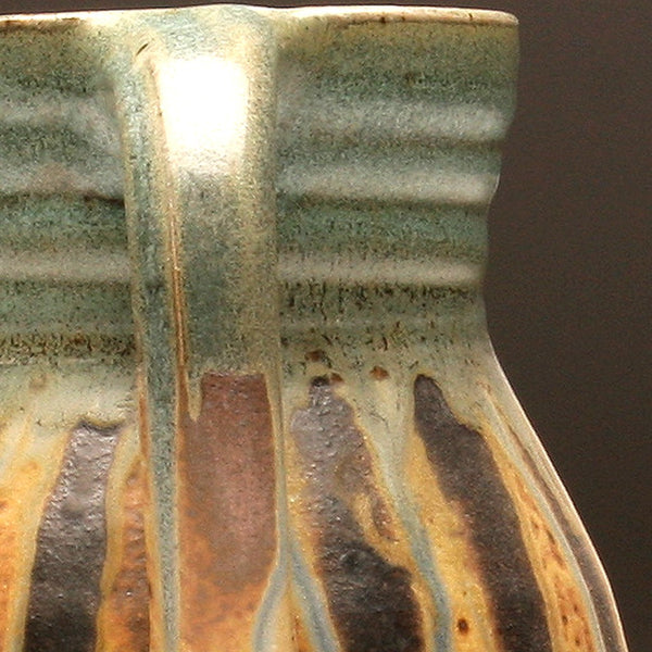 GH112 half-gallon pitcher woodfired teal and ash