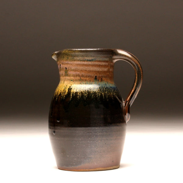 GH114 half-gallon pitcher woodfired purple and black