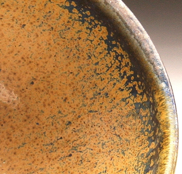 GH031 Small Woodfired Bowl Amber and Gold