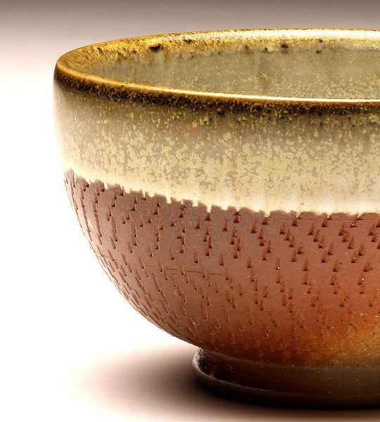 GH032 Small Wood Fired Bowl Chattered Texture