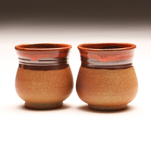 GH267  Pair of Woodfired Tea Bowls